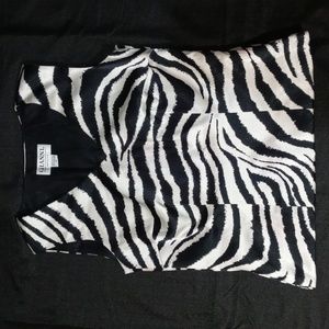 Gianni Sleeveless Zebra Blouse